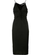 T By Alexander Wang Gathered Sleeveless Dress, Women's, Size: 8, Black, Viscose
