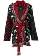 Alanui Belted Patchwork Jumper - Black