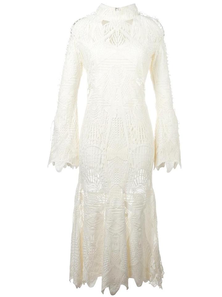 Jonathan Simkhai Laced Trumpet Dress, Women's, Size: 6, White, Polyester