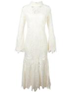 Jonathan Simkhai Laced Trumpet Dress, Women's, Size: 6, White, Polyester