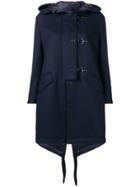 Fay Toggle Parka Coat - Blue