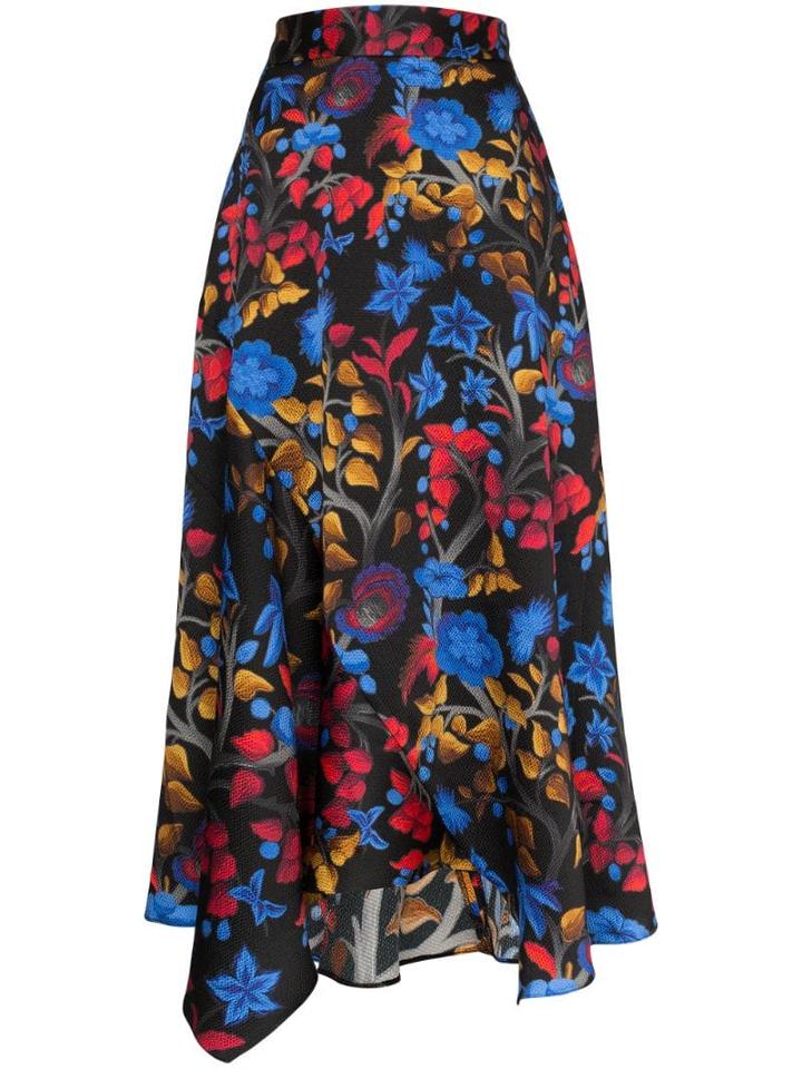 Peter Pilotto Floral Silk Midi Skirt - Multicolour