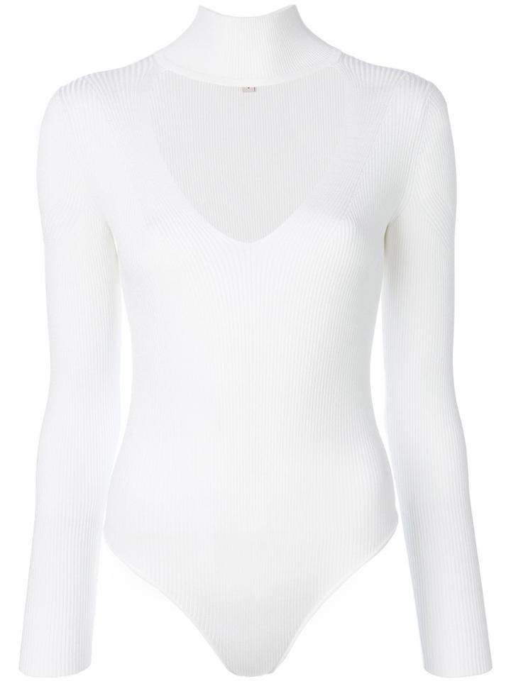 Cushnie Et Ochs Cut-out Turtleneck Bodysuit - White