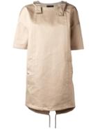 Diesel Black Gold Shoulder Straps T-shirt Dress, Women's, Size: 38, Nude/neutrals, Cotton
