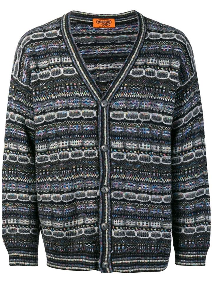 Missoni Vintage 1990's Striped Cardigan - Black