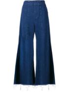 Chloé Acid Wash Flared Jeans, Women's, Size: 38, Blue, Cotton