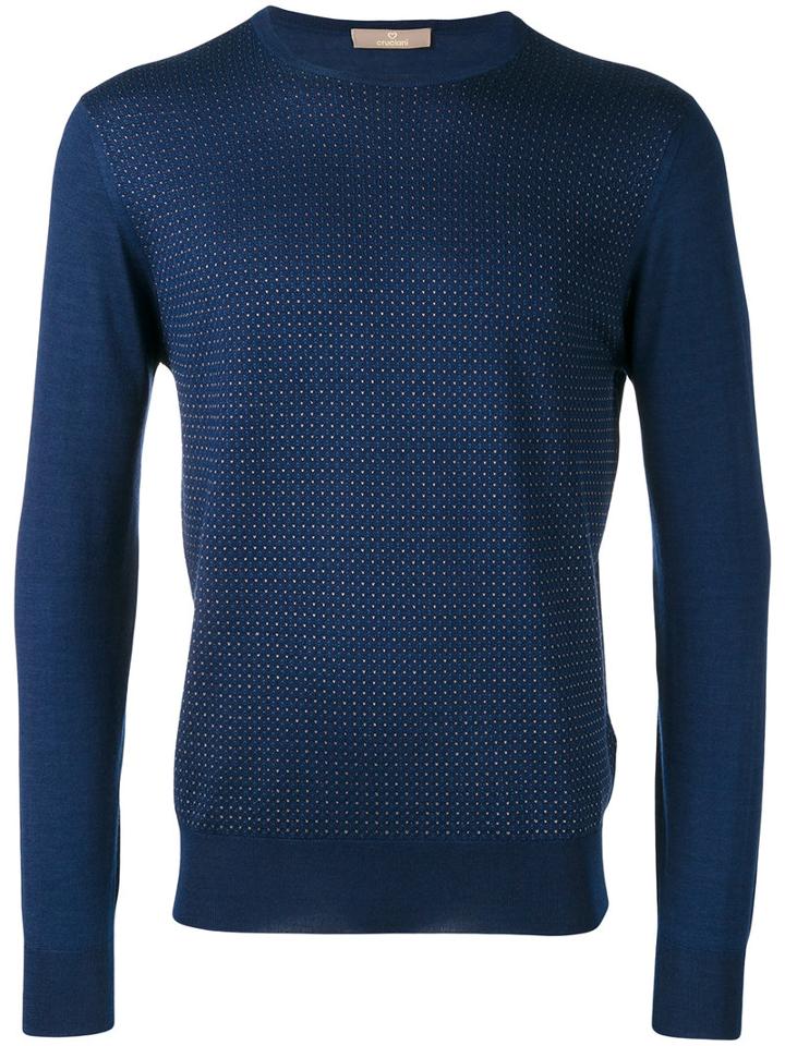 Cruciani - Knitted Sweater - Men - Silk/cashmere - 54, Blue, Silk/cashmere