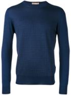 Cruciani - Knitted Sweater - Men - Silk/cashmere - 54, Blue, Silk/cashmere
