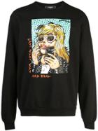 Dom Rebel Hangover Print Jersey Sweater - Black