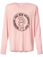 Stella Mccartney Cat Print T-shirt, Men's, Size: Large, Pink/purple, Cotton