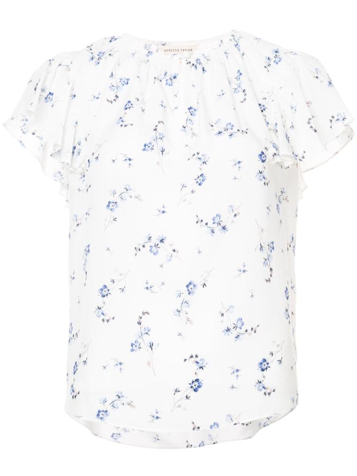 Rebecca Taylor Floral Print Blouse - White