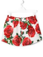 Monnalisa Chic Rose Print Shorts, Size: 14 Yrs, White