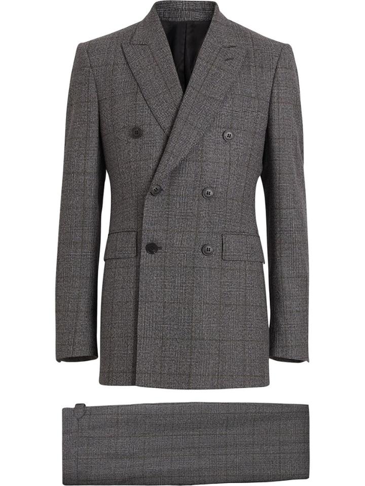 Burberry Classic Fit Prince Of Wales Check Wool Suit - Grey