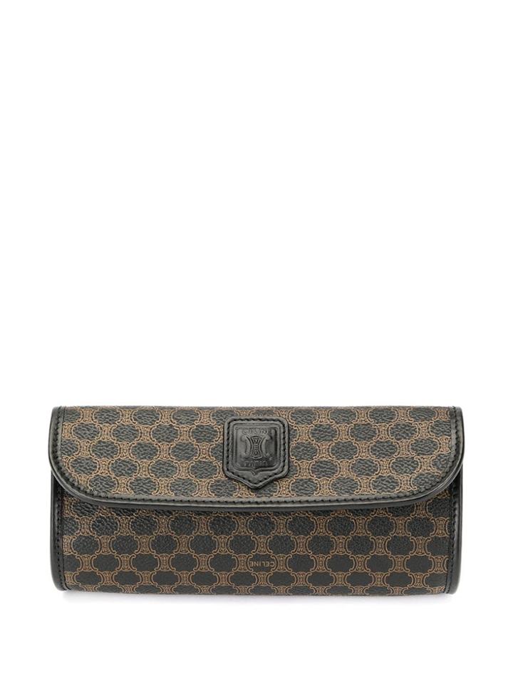 Céline Pre-owned Macadam Pattern Clutch - Black
