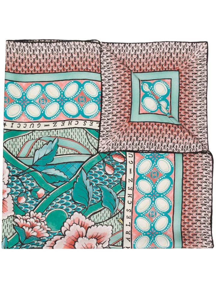 Gucci Multi-pattern Scarf - Blue