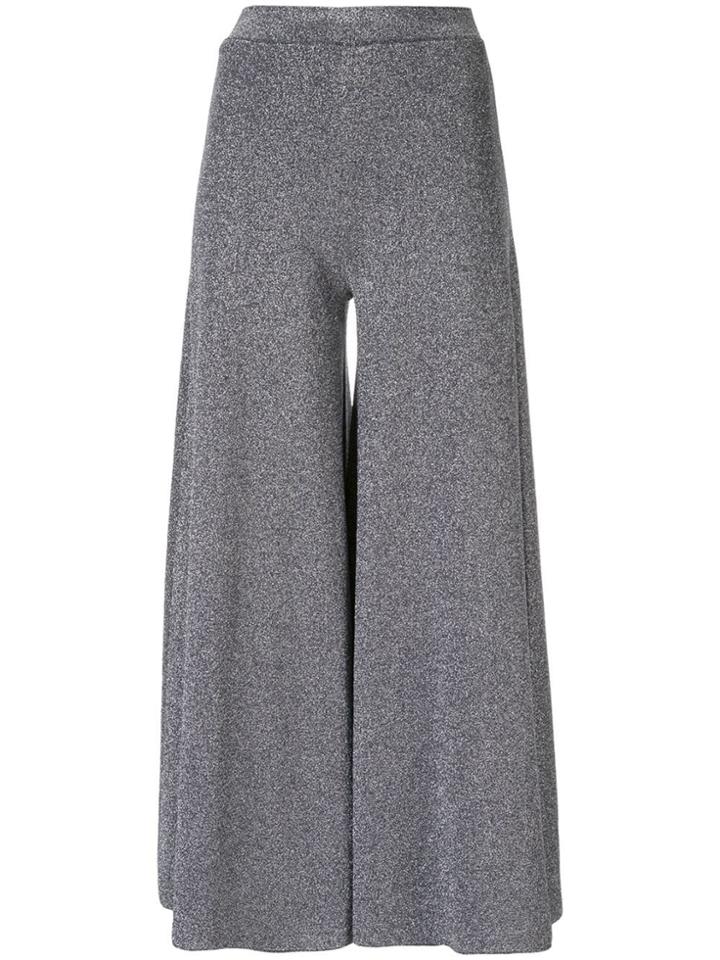 Missoni Glittery Palazzo Trousers - Silver
