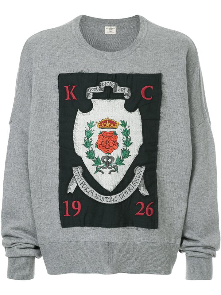 Kent & Curwen Crest Applique Patch Sweatshirt - Grey