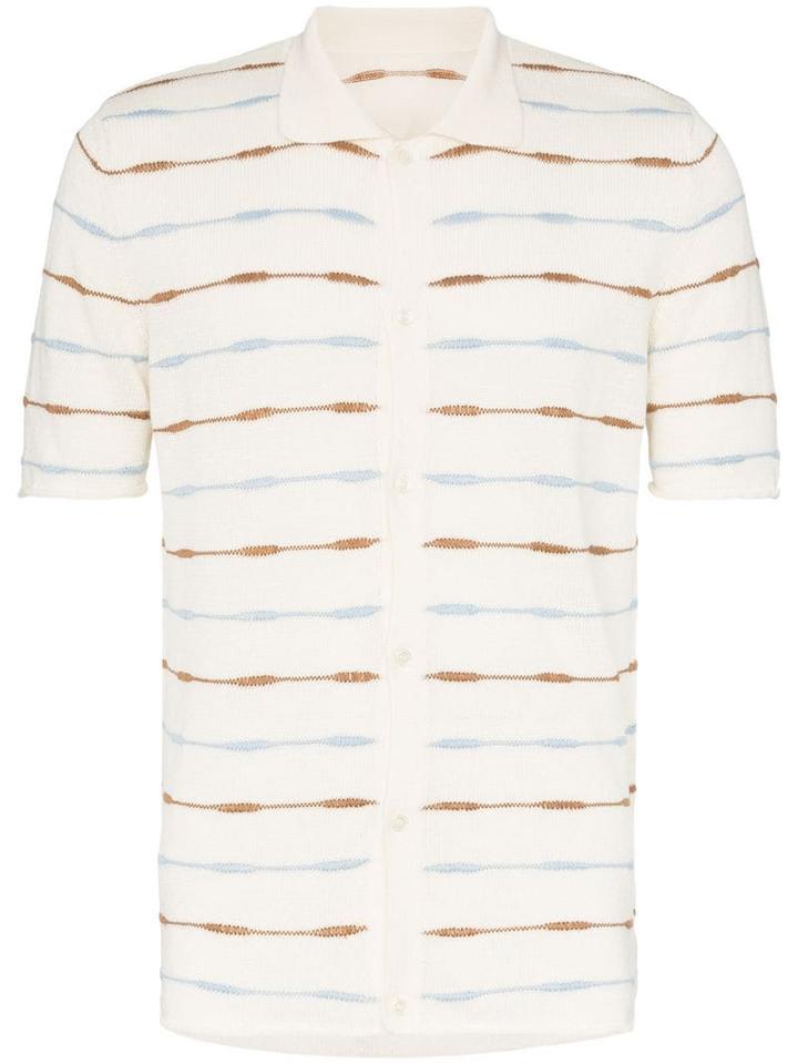 Jacquemus Stripe Button Shirt - Neutrals