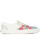 Vans Rose Embroidery Slip-on Dx Sneakers - White