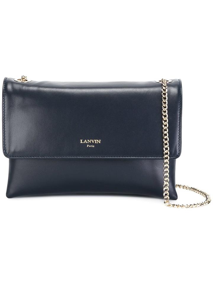 Lanvin Mini Sugar Shoulder Bag, Women's, Blue, Lamb Skin/cotton