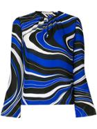 Emilio Pucci Wave Print Blouse - Blue