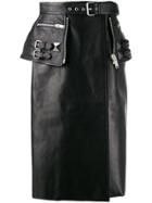 Alexander Mcqueen Biker-style Midi Skirt - Black
