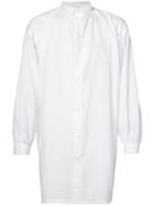 Long Sheer Linen Shirt - Unisex - Linen/flax - 2, White, Linen/flax, Horisaki Design & Handel