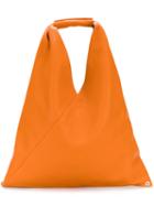 Mm6 Maison Margiela - Slouchy Tote - Women - Calf Leather/polyester - One Size, Yellow/orange, Calf Leather/polyester