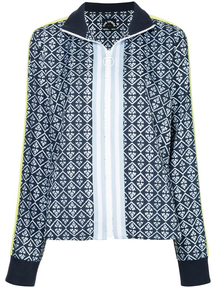 The Upside Geometric Print Windbreaker - Blue
