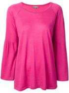 N.peal Superfine Bell Sleeved Sweater - Pink