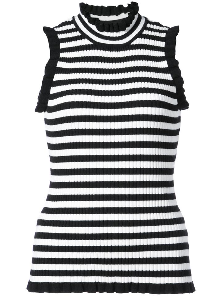 Milly Striped Knit Top - Black