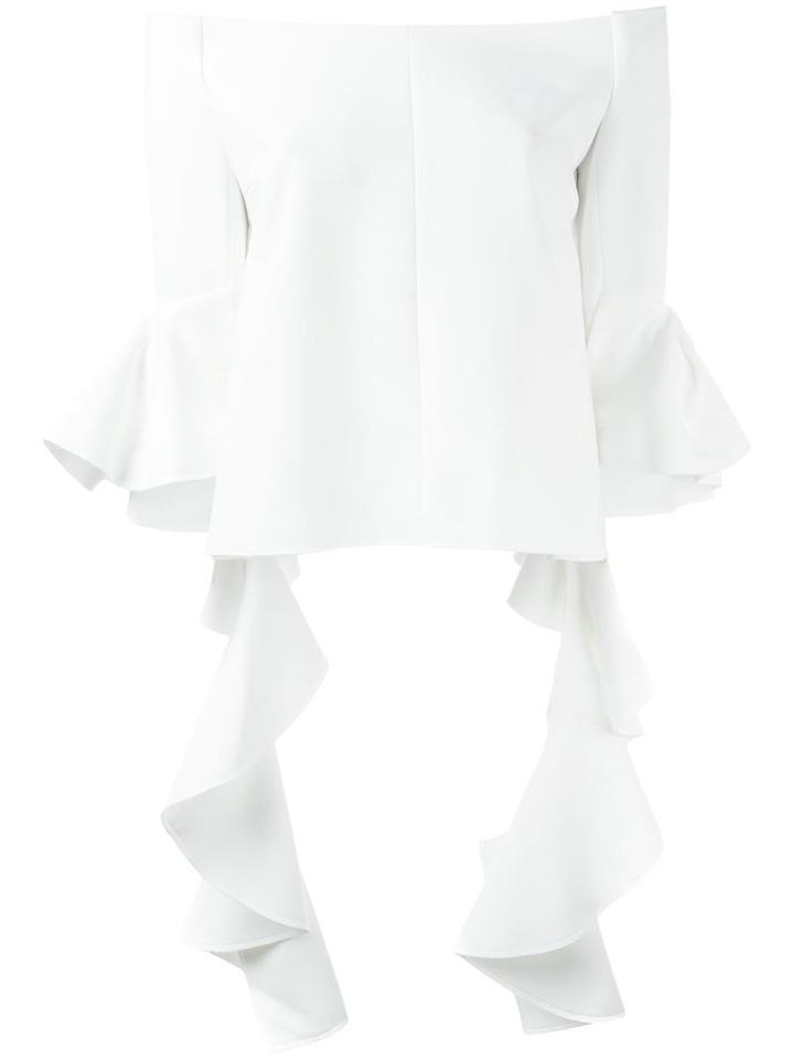 Ellery 'delores' Ruffled Off-the-shoulder Blouse, Women's, Size: 8, White, Polyester