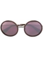Yohji Yamamoto Round Shaped Sunglasses - Pink & Purple