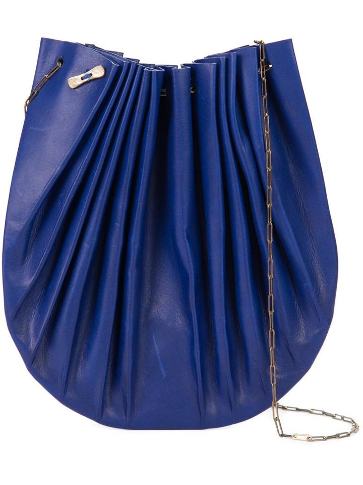 Ma+ Chain Strap Shoulder Bag, Women's, Blue, Leather