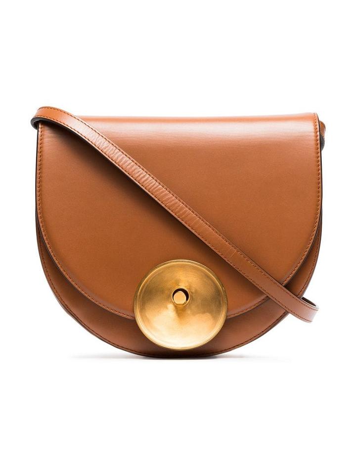 Marni Brown And Gold Monile Shoulder Bag