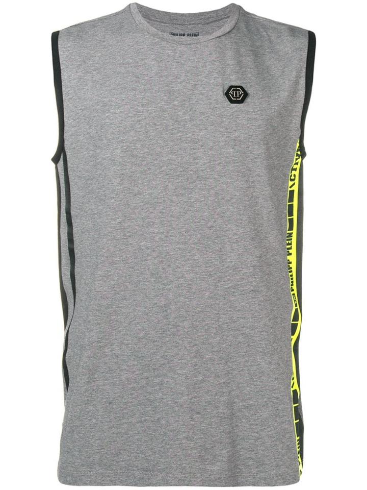 Philipp Plein Logo Patch Tank Top - Grey