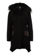 Fendi Fox Fur Trimmed Hooded Coat