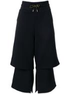 Aalto Tiered Drawstring Cropped Trousers - Black