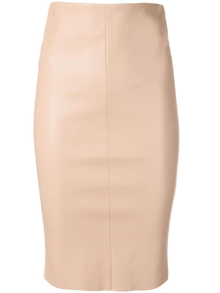 Drome Classic Leather Pencil Skirt - Neutrals