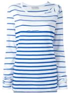 Faith Connexion Striped Blouse, Women's, Size: Medium, White, Cotton