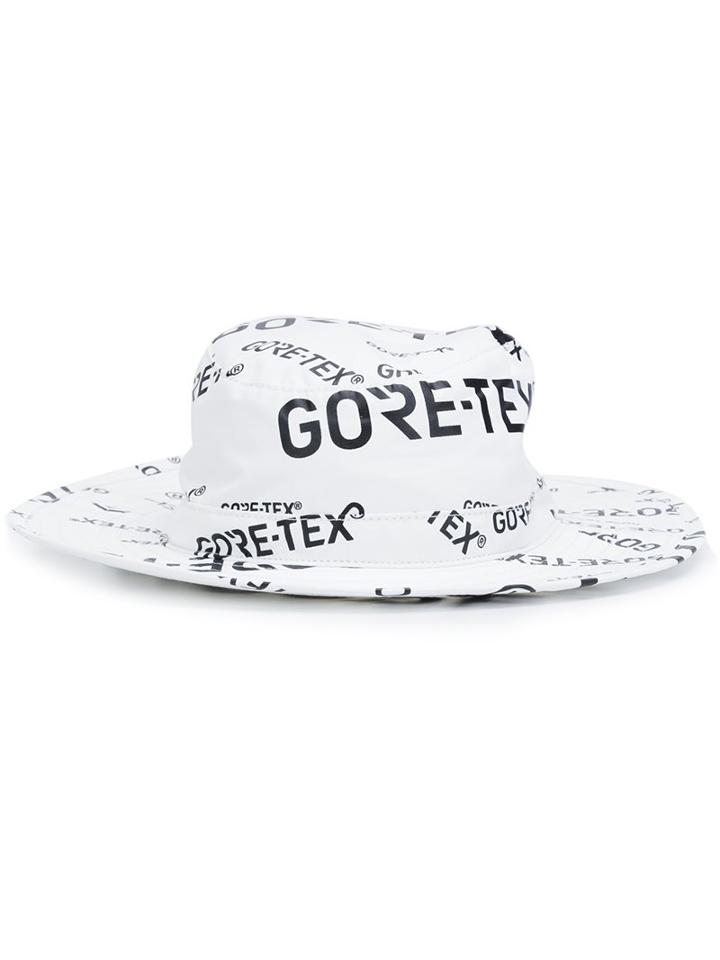 Herschel Supply Co. Text Print Boater Hat, Men's, Size: Medium, White, Polyester