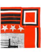 Givenchy Graphic Print Scarf - Red