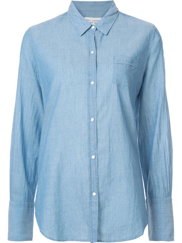 Nili Lotan Slim-fit Denim Shirt - Blue