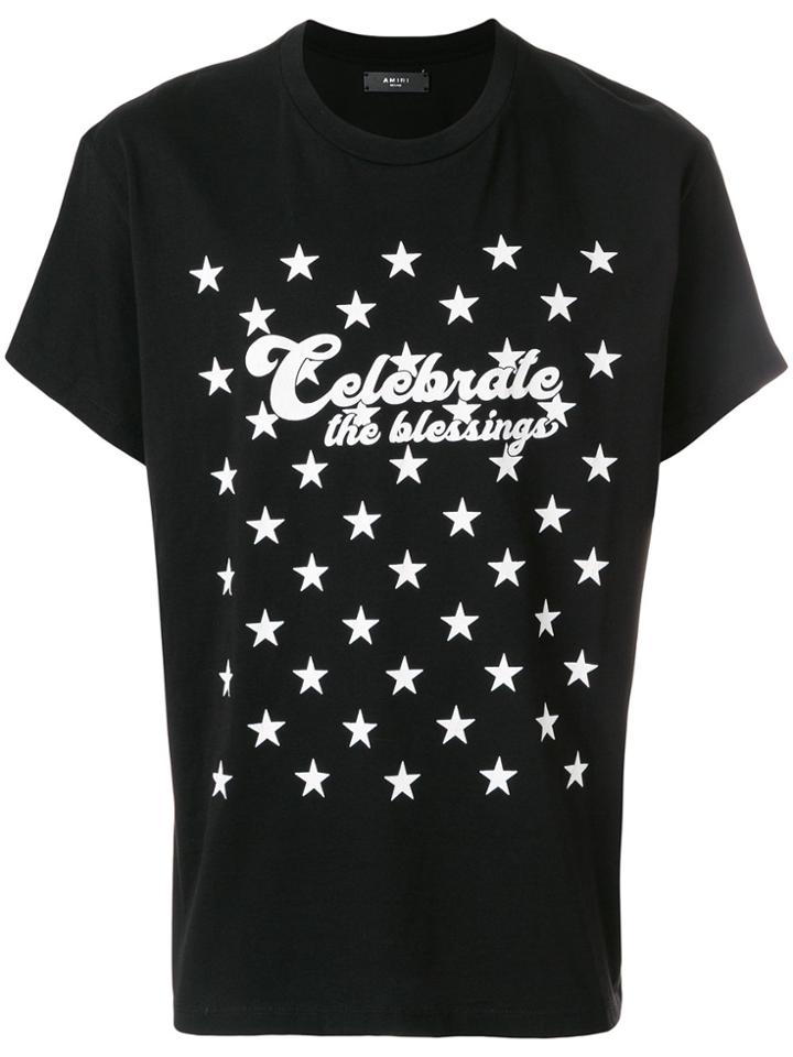 Amiri Star Print T-shirt - Black