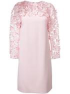 Giamba Appliqué Shift Dress, Women's, Size: 44, Pink/purple, Polyester/spandex/elastane/acetate/viscose