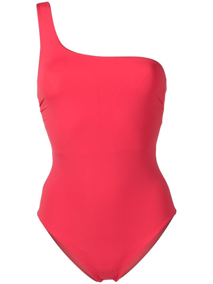 Angelys Balek One Shoulder Swimsuit - Pink