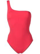 Angelys Balek One Shoulder Swimsuit - Pink
