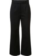 Marc Jacobs Pleated Crop Trousers, Women's, Size: 4, Black, Rayon/nylon/spandex/elastane