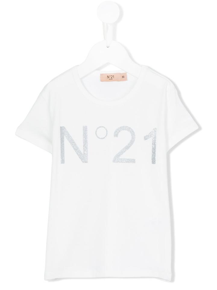 No21 Kids - Branded T-shirt - Kids - Cotton/spandex/elastane - 4 Yrs, White