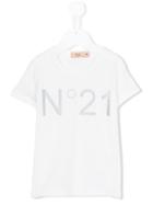 No21 Kids - Branded T-shirt - Kids - Cotton/spandex/elastane - 4 Yrs, White